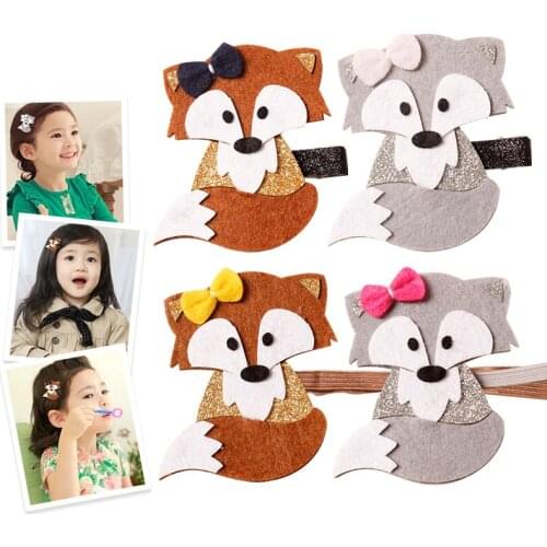 Newly Design Fashion Cute Cartoon Fox Baby Hairpins Princess Barrette Kids Hair Clips Children Headwear Girls Hair Accessories