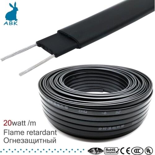 50meter 8mm 220V type flame retardancy heating belt Self-limiting temperature water pipe protection roof deicing heating cable