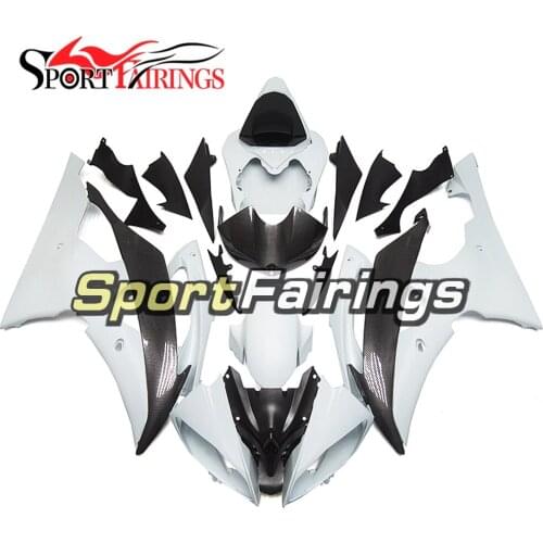 Carbon Fiber Effect Sportbike Fairings Carenes for Yamaha YZF600 R6 2008 2016 09 10 11 12 13 14 15 Black White Motorbike Covers