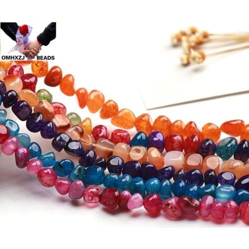 OMH Wholesale JD200 8-11mm Natural Jewelry DIY Making Bracelet Necklace Natural AAA Agate Loose Spacer Irregular String Beads