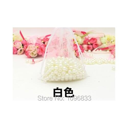Organza Pocket White Color size 17X23CM, Candy Gift Jewelry Cosmetic Sample Packaging Drawstring Bag, 100 Pieces/Lot