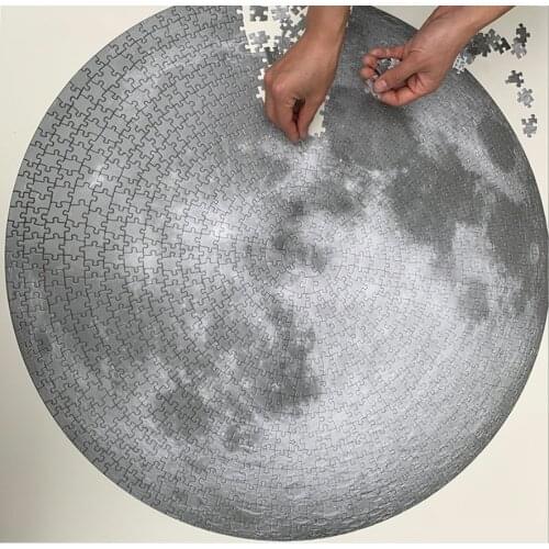 Full Moon Round The Mood Puzzle 1000 Pieces Difficult for Adult Jigsaw Educational Puzzle Games Puzzles Toys Kids Christmas Gift
