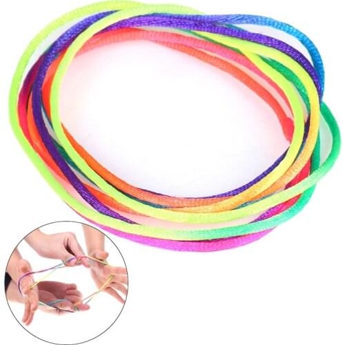 Nylon Rainbow Colour Fumble Finger Thread Rope String Game Developmental Toy Puzzle Educational Game for Children Kids