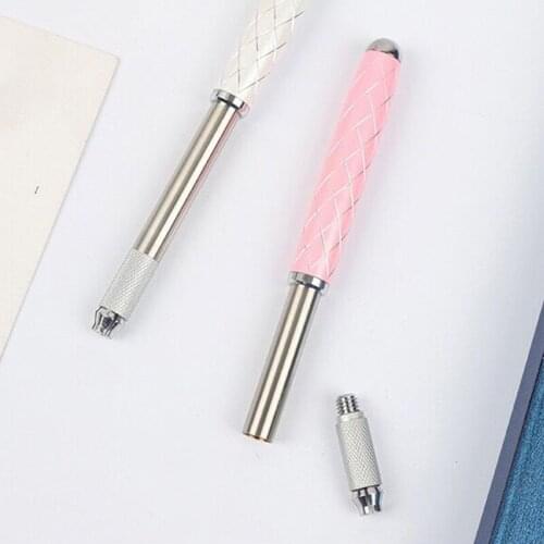 1PC Microblading Manual Tattoo Pen Telescopic Aluminium Alloy for 3D Embroidery Permanent Makeup Eyebrow Lip PMU Accessories
