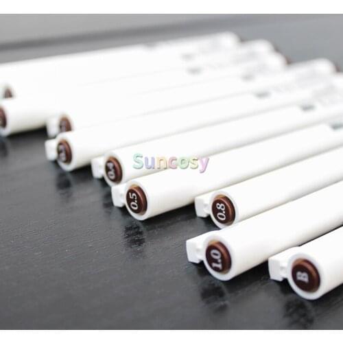 MARVY Uchida 4600 Brown Gel Pen 0.05mm 0.1mm 0.2mm 0.3mm 0.4mm , Waterproof ,drawing Pens Comic Art Supplies