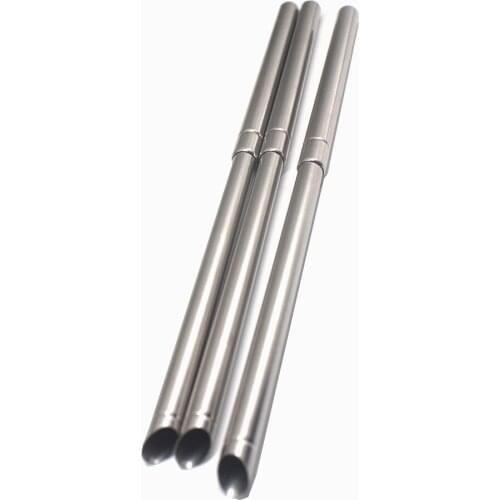Stainless Steel Telescopic Drinking Straw For Pearl Milkshake Fat Bubble Tea Creative Bevel Straws Pointed Tips