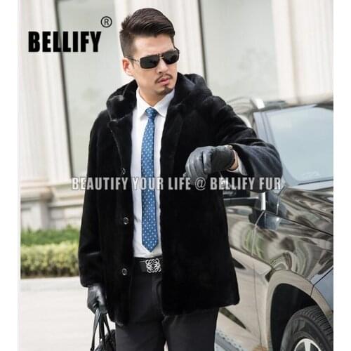 Business Style Gorgeous menly Wholeskins Real Mink fur trench coats generous Men stunning natural mink fur coats