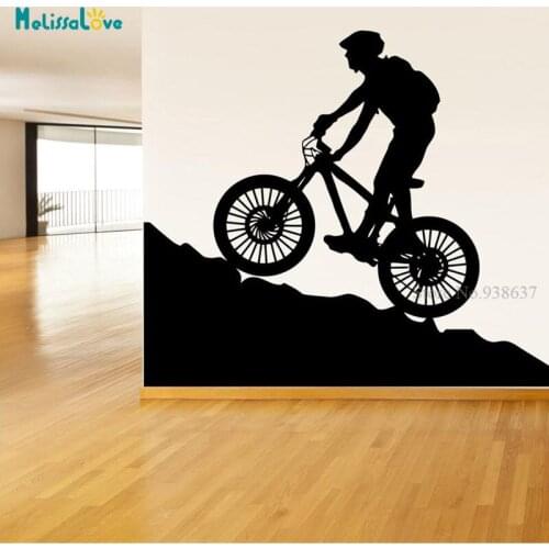 Bicycle Wall Sticker for Boy Bedroom Decoration Cycling Home for living Room Interior Art Decor Dorm Studio Club Art Mural BD263