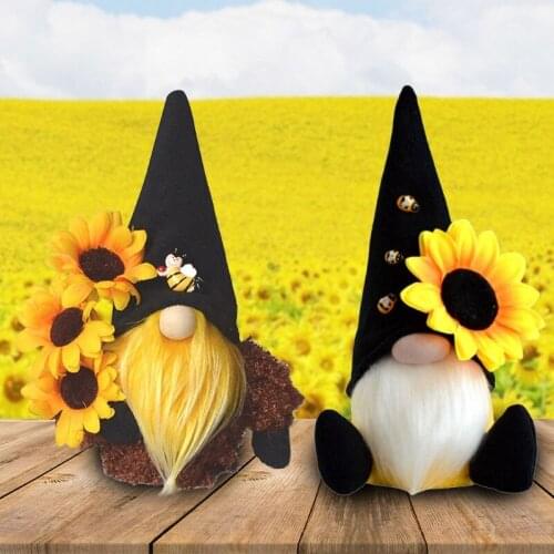 Spring Easter Sunflower Bee Gnome Tomte Nisse Swedish Elf Home Farmhouse Kitchen