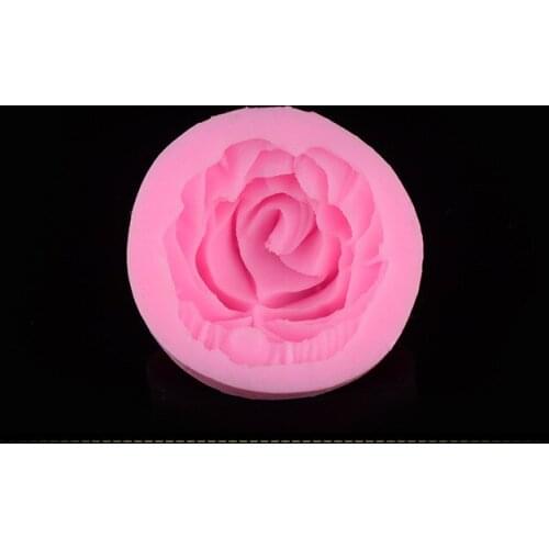 1PC Mini Rose Shaped cake mold silicone mould cake design flower form silicone fondant cake DIY tools mold EJK 0874