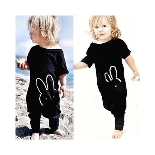 2017 Autumn Baby Boys Girls Romper Fashion Rabbit Short Sleeve Toddle Kids Rompers Jumpsuit PP05