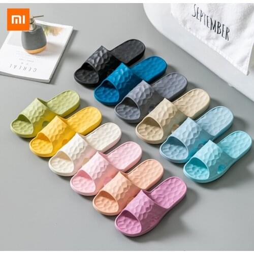 2021 Xiaomi Mijia Summer couple slippers EVA non-slip bathroom slippers water cube slippers 10 colors for man and woman