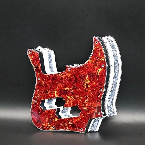3 Ply Electric Bass Guitar Pickguard Scratch Plate for Top Jazz Bass w/PB Pickup Hole Style & Mounting screw