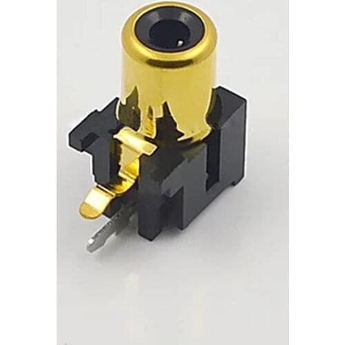 5pcs-100pcs RCA Connector Single-hole Gold-plated AV Plug With the Core Cable Connector AV-8.4-5 Black