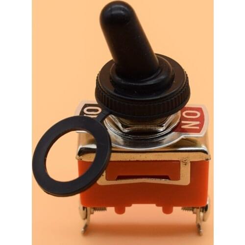 5pcs 15A 250V SPST 2 Terminal ON OFF Toggle Switch with waterproof cap
