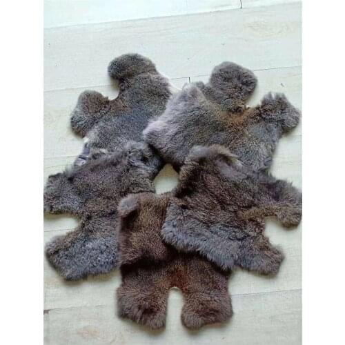 5PCS/set Best Grade Soft Genuine Naturally Soft Rabbit Fur Pelt Natural Skin Tanned Leather Hide Clothing Accessories Craft