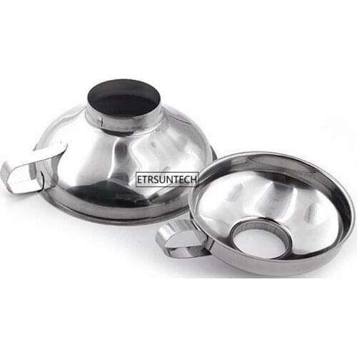 50PCS Canning Funnel Stainless Steel Wide Mouth Funnel Hopper Filter Leak Wide-mouth Can for Oil Wine Kitchen Cooking Tools