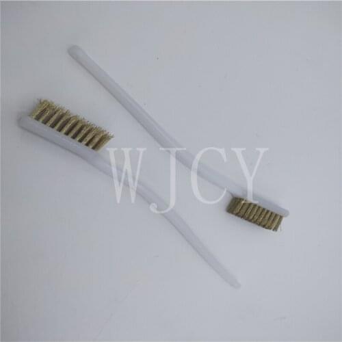 8 PCS Plastic Handle Brass Bristle Wire Brush, Gripper Steel Brush Offset printing machine parts