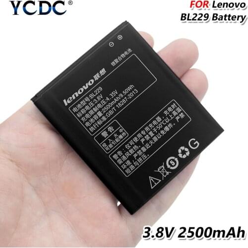 Premium 3.8V 2500mAh Battery BL229 BL-229 For Lenovo A8 A806 A808T A808T-i Smart Mobile Rechargeable Battery Cell Phone