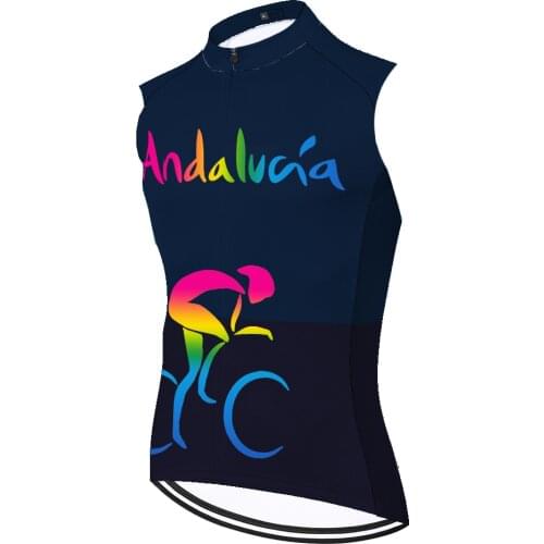 Andalucia Jersey Mallots Ropa Maglia Uomo Sin Mangas Mallot Verano Maillots Masculino Camiseta Maillot Ciclismo Hombre Ciclismo