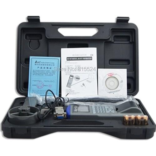 AZ9871 Anemometer Air Flow Meter Temperature and Humidity Tester Wet Bulb Datalogger Temperature Recorder with Printer Function