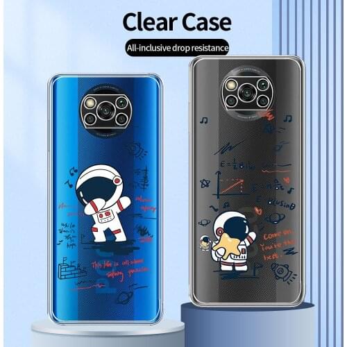 For Xiaomi POCO X3 NFC Case Clear Soft Case For Xiaomi POCO X3 Pro Transparent Cartoon Back Cover on POCO X3 NFC TPU Phone Coque