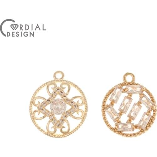 Cordial Design 50Pcs Jewelry Accessories/Hand Made/CZ Pendant For Earrings/Jewelry Findings & Components/DIY Making/Charms