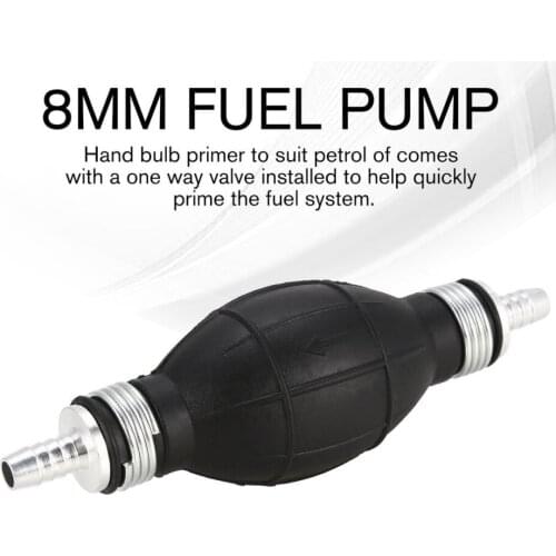 8mm Diesel Fuel Pump Line Hand Water Liquid Primer Bulb Gas Petrol Auto Car Boat Motorcar Transfer Rubber Aluminum