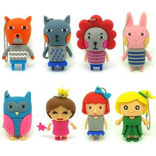New arrival cartoon fairy/owl/Rabbit/lion USB Flash Drive Storage device 8gb 16GB 32gb 4gb Pen drive Memory Stick usb 2.0 gift