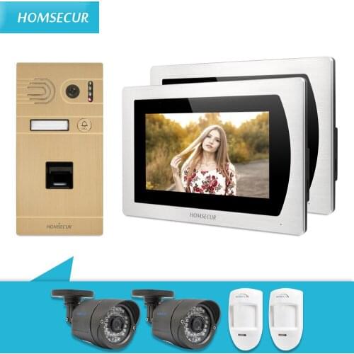 HOMSECUR 7" Video Door Entry Security Intercom with Golden Camera for House/Flat BC061-G+BM717-S