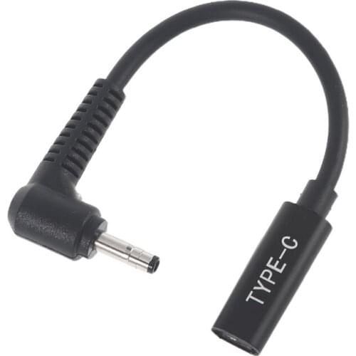 20V Type C Female to DC 4.0x1.7mm USB C Power Extension Cord Laptop Interconnects Charging Cable Black