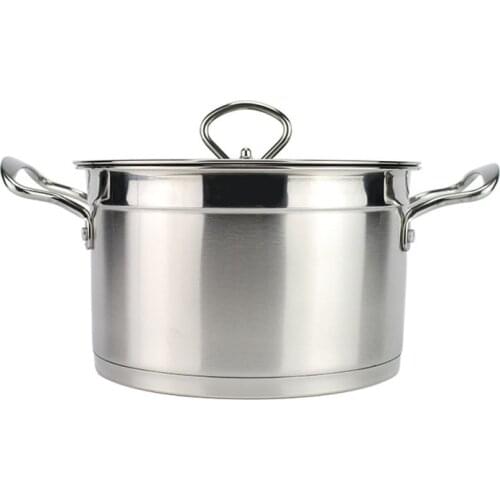 1pcs 14/16cm Steel Soup Pot Kitchen Cookware For Induction Cooking Hot Pot Cookers Party Stock Pot Chinese Stainless