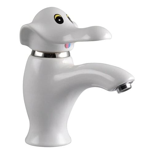 Bathroom elephant faucet children carton animal sink tap white Ceramic Bathroom Sink Mixer Tap