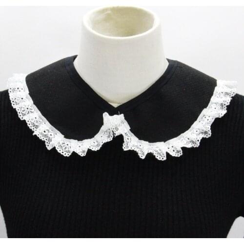 Lace Floral Fake Collars Shawl for Women Shirt Removable False Collar Half Shirt Blouse Tops Detachable Collars Nep Kraagie