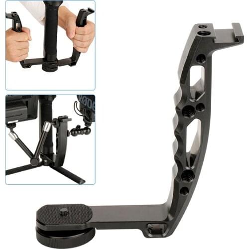 L Type Bracket Microphone Stand Handle Grip Video Monitor Mount for DJI Ronin s Zhiyun Crane 2 Moza air 2 Gimbal Accessory