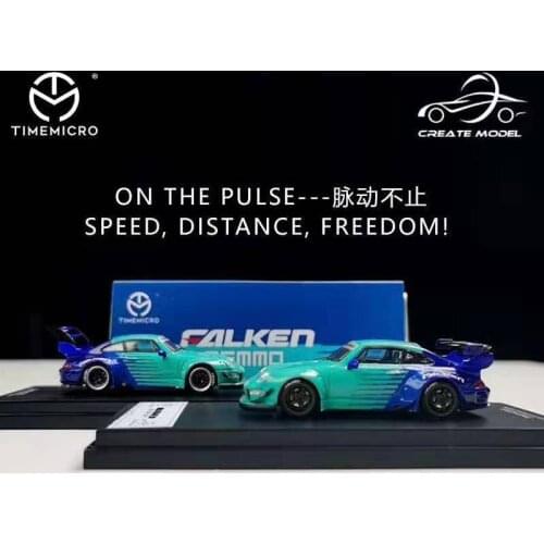 TIME MODEL TM 1:64 RAUH-WELT BEGRIFF porsche RWB 993 Falken coating Limited collection of alloy die-casting car models