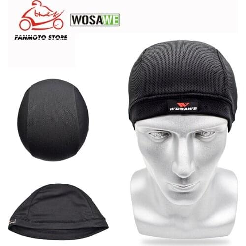WOSAWE Motorcycle Cap Helmet Hat Sweat Inner Cap Summer Quick Dry Breathable Cycling Hat Riding Racing Under Helmet Beanie Cap