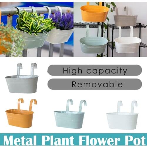 Wall Hanging Flower Pots Home Garden Decoration Planters Outdoor Indoor Flower Bucket Plant Holder Basket For Wall Decor