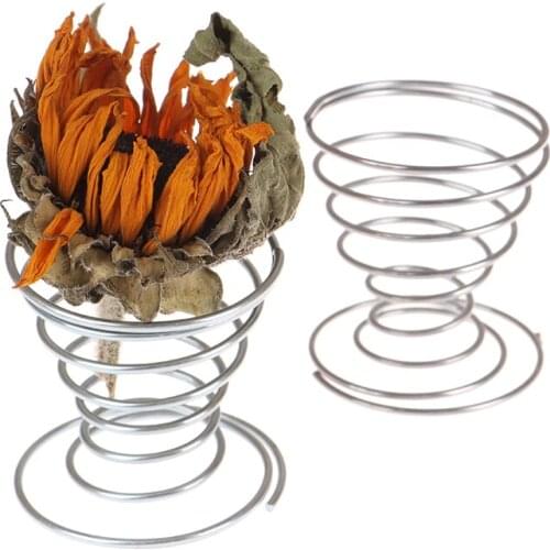 5pcs 4*4*4.2cm/4*4*4.5cm Air Plant Spring Wire Tabletop Tillandsia Holder Miniature Decorations-Base