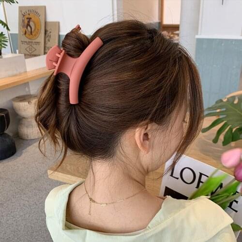 New Women Girls Solid Colors Hair Claw Clamps Hair Crab Hair Solid Color Hairpin Hair Accessories Headwear Hair Clips Hairpins