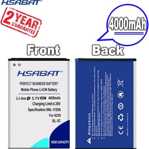 New Arrival [ HSABAT ] BL-5C Battery for Nokia 1100 1110 1200 1208 1280 1600 2600 2700 3100 3110 5130 6230 6230i n70 n72
