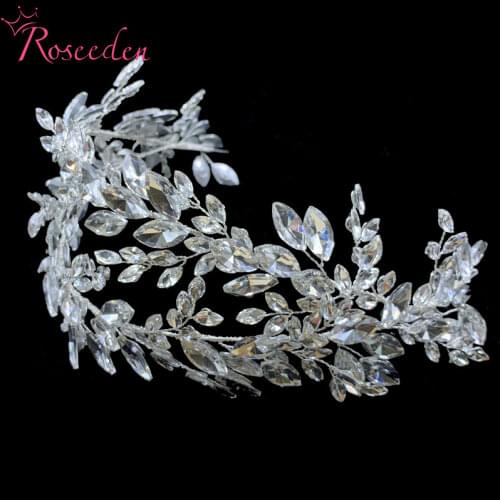 Full Rhinestone Crystal Sparkling Bridal Hairband Wedding Hair Vine For Bride Bridesmaid Headdress RE3934