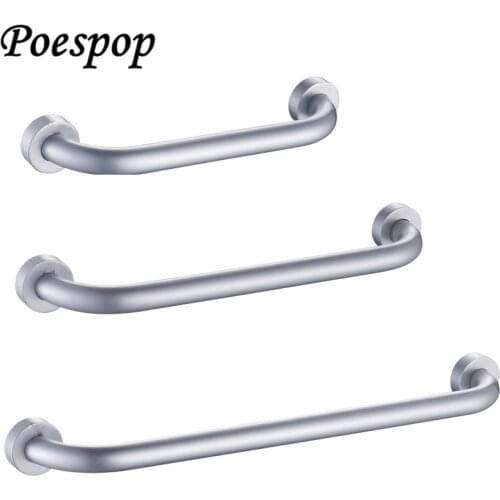 POSEPOP Aluminum Space Wall Mount Bathroom Bathtub Handrail Dish Grab Bars Aid Safety Helping Handle Tub Toilet Handrail