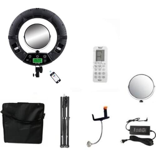 Yidoblo FC-480 Adjust Fashion RGB LED Ring Light 480 LED Video Makeup Lamp Photography Studio broadcast Light +2M stand+ bag