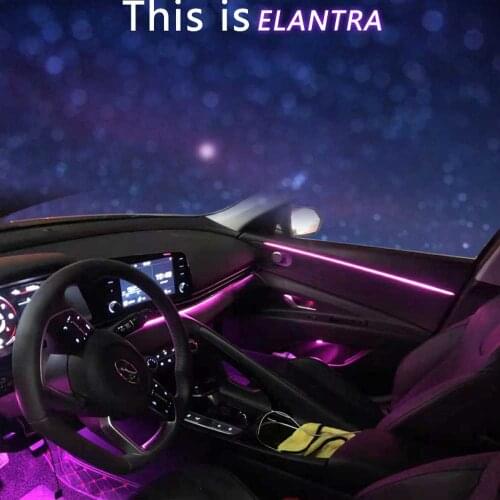 LED car footlight atmosphere light with large screen music control multi-mode car interior light for HYUNDAI cn7 2021