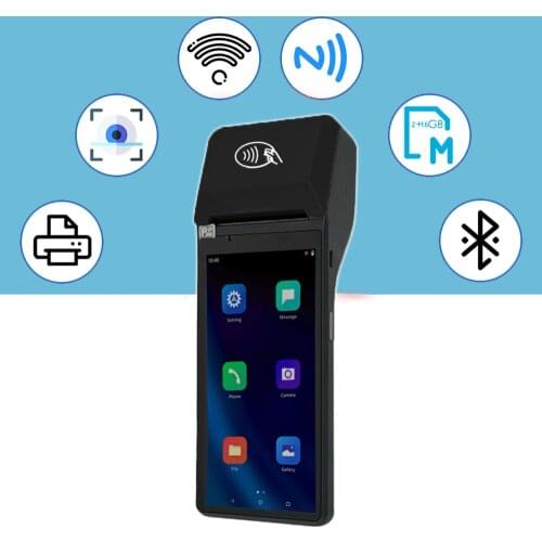 6 Inch 2G 16G Android 10.0 Mobile Payment POS Terminal with 2D Scanner Fingerprint Reader Thermal Printer Support Loyverse Z300
