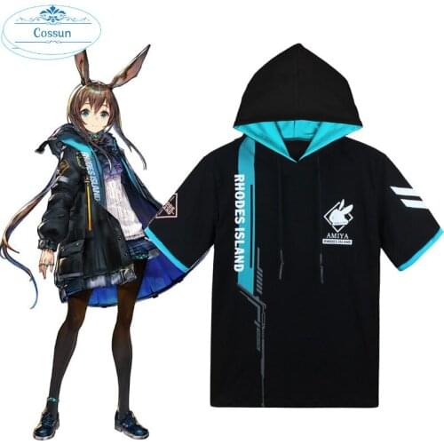 Game Arknights Rhodes Island Hoodie Cosplay Caster Amiya Guard Lappland Sniper Zipper Coat Sweatshirt Hoodies Outerwear Tops
