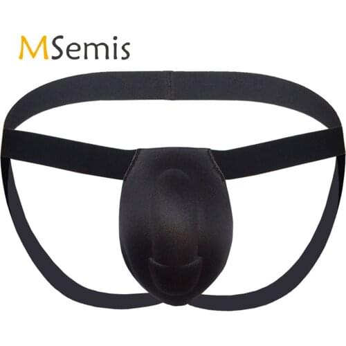 Mens Sponge Bulge Pouch T-back Underwear G-string Thongs Briefs Panties Elastic Waistband Low Waist Jockstrap Underpants