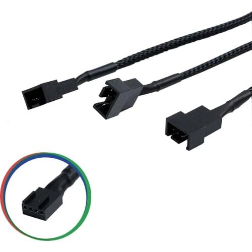 AURA 1 To 3 Spliter Cable For Computer Fan HUB,DIY Water Cooling Build Line