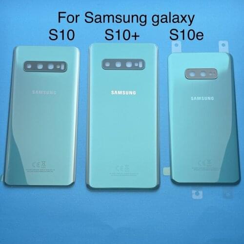 Back Glass Replacement For Samsung Galaxy S10 S10e S10 Plus S10+ Battery Cover Rear Door Housing Case Camera Glass Lens Frame